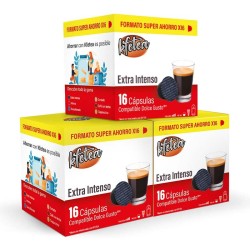 Extra Intenso Kfetea 3 cajas de 16 capsulas compatibles Dolce Gusto